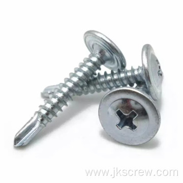 Wafer Head Zinc Plated Drilling Screw